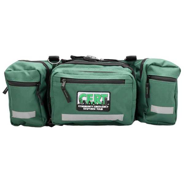 Propac SDD FANNY PACK, GREEN WITH CERT EMBROIDERY D2018FP-GREEN-CERT